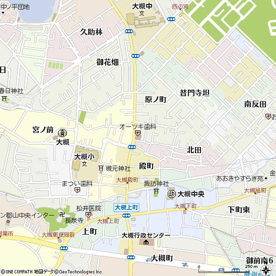 大槻支店付近の地図